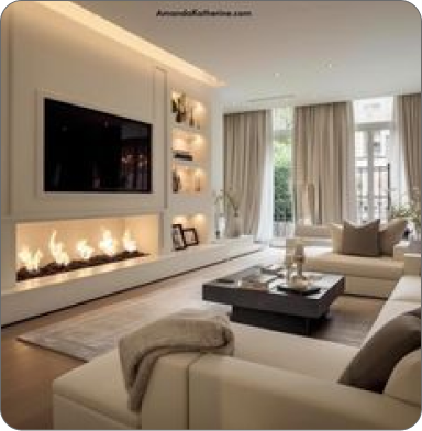 Comfortable office with plants, wooden desk, and two black chairs